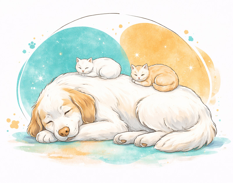 гуляет животных